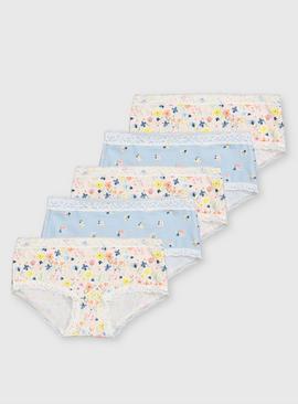 Ditsy Shorts-Style Briefs 5 Pack