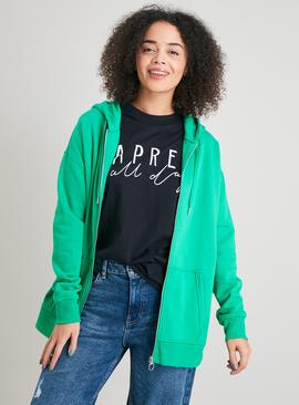 Zip-Through Longline Hoodie