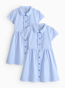 Blue Classic Gingham Dress 2 Pack