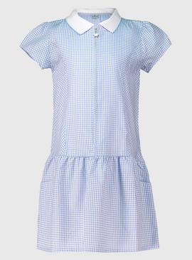 Blue Sporty Gingham Dress 3 years