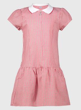Red Sporty Gingham Dress 3 years