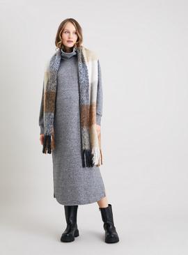 MATERNITY Grey Soft Touch Roll Neck Jumper Dress