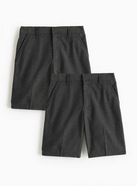 Grey Classic School Shorts 2 Pack
