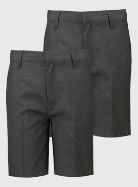 Grey Skinny Fit Classic Shorts 2 Pack 6 years