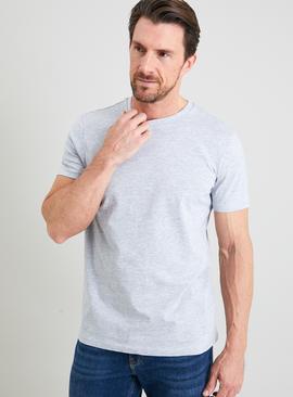 Grey Marl Crew Neck T-Shirt