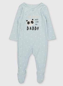 Blue Awesome Like My Daddy Sleepsuit 3-6 months