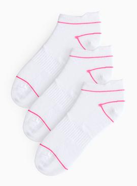 White Blister Resist Trainer Socks 3 Pack 4-8