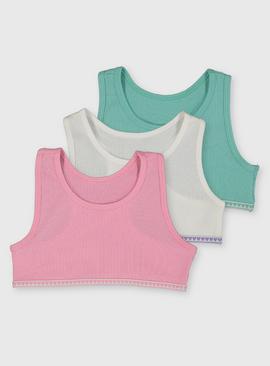 Pastel Ribbed Heart Crop Top 3 Pack (5-14 Years)