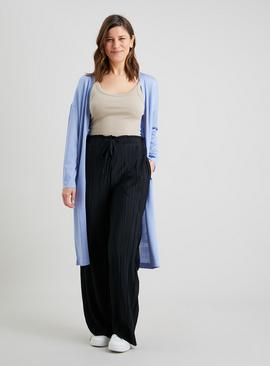 White Sheer Knit Longline Cardigan