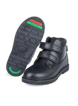 ToeZone Black Twin Strap Ankle Boots