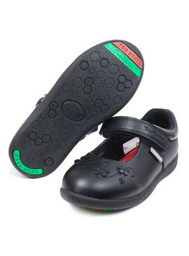 ToeZone® Black Floral Glitter Shoes