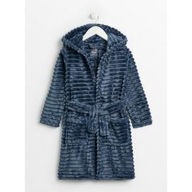 Blue Clipped Dressing Gown