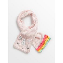 Pink Rainbow & Unicorn Scarf
