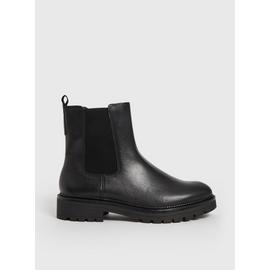 Black Leather Chelsea Boots
