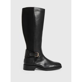 Black Leather Long Riding Boots