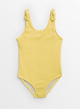 Yellow Textured Swimsuit 9 years