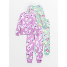 Pink Milk & Green Donut Pyjamas 2 Pack