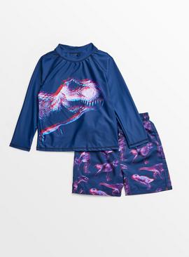 Navy Dino Swim Set