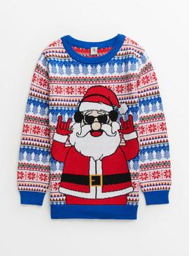 Xmas Cool Santa Fairisle Jumper
