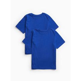 Cobalt Blue Crew Neck School T-Shirt 2 Pack