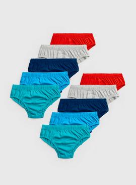 Plain Brights Briefs 10 Pack