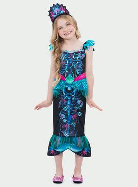 Skeleton Mermaid Costume 11-12 years