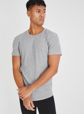 Grey Marl Thermal Waffle Maximum Warmth T-Shirt