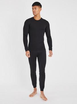 Black Thermal Top & Bottoms