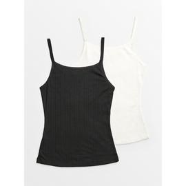 Black & Cream Thermal Maximum Warmth Cami 2 Pack