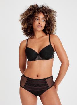 Black Plunge Padded Underwired Bra