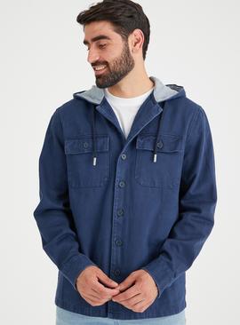 Twill Hooded Shacket