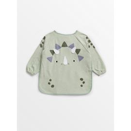 Green Dinosaur Long Sleeve Bib One Size