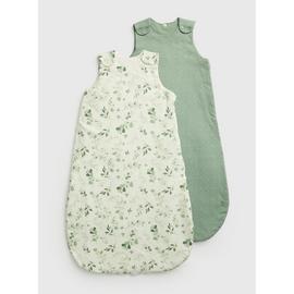 Sage Green 2.5 Tog Sleeping Bags 2 Pack 0-6 Months