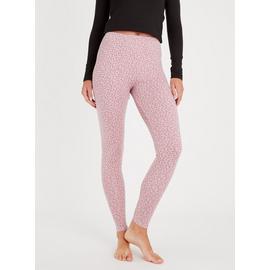 Heat Active Pink Leopard Maximum Warmth Thermal Leggings