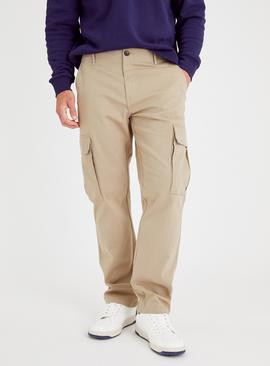 Straight Leg Cargos With Stretch