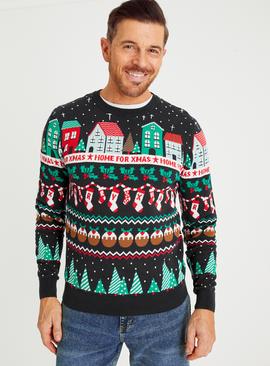 Navy Christmas Fairisle Knitted Jumper