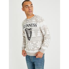 Guinness Christmas Beige Fair Isle Jumper