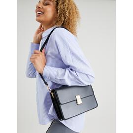 Black Satchel Cross Body Bag - One Size