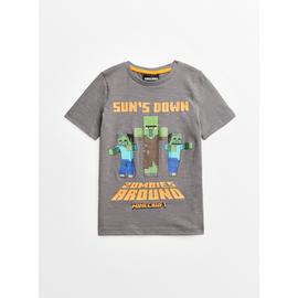 Minecraft Grey Zombie Graphic T-Shirt