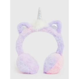 Lilac Faux Fur Unicorn Ear Muffs One Size