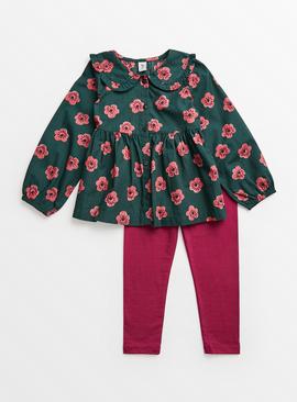 Heritage Floral Tunic & Pink Leggings