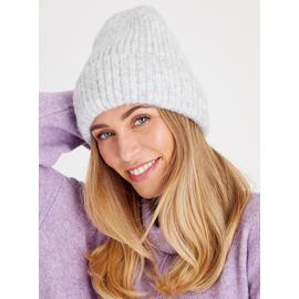 Grey Marl Beanie Hat One Size