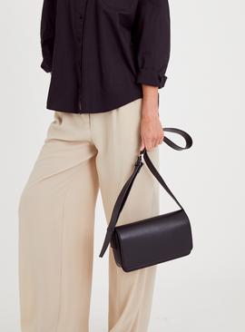 Black Baguette Cross Body Bag One Size