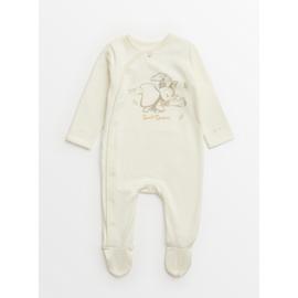 Disney Cream Dumbo Fleece Lined Sleepsuit