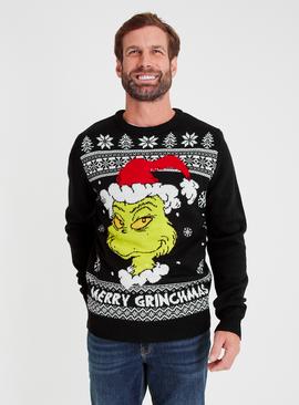 The Grinch Black Fairisle Christmas Jumper