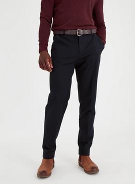 Navy Puppy Tooth Premium Chino Trousers