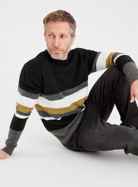 Navy Block Stripe Jumper
