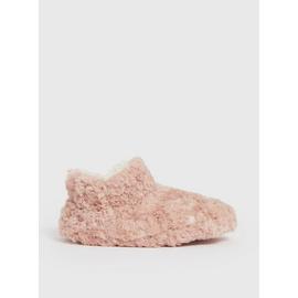 Pink Borg Slipper Boots