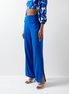 For All The Love Blue Wide Leg Coord Trousers 