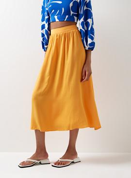 For All The Love Linen Volume Midi Coord Skirt
